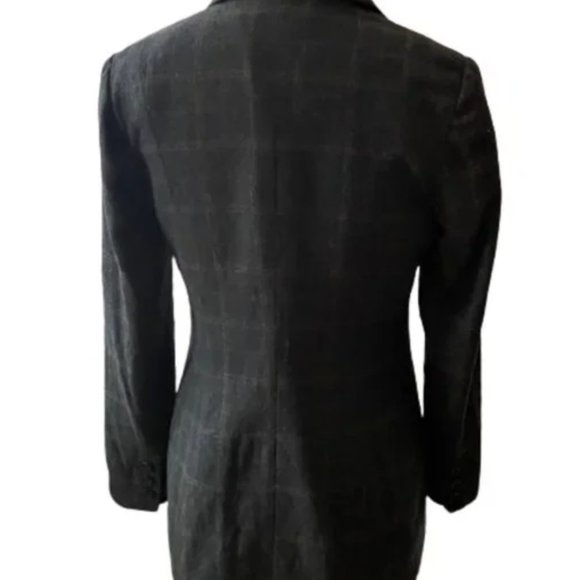 CAbi tuxedo style blazer jacket plaid with cool lining - Picture 8 of 14